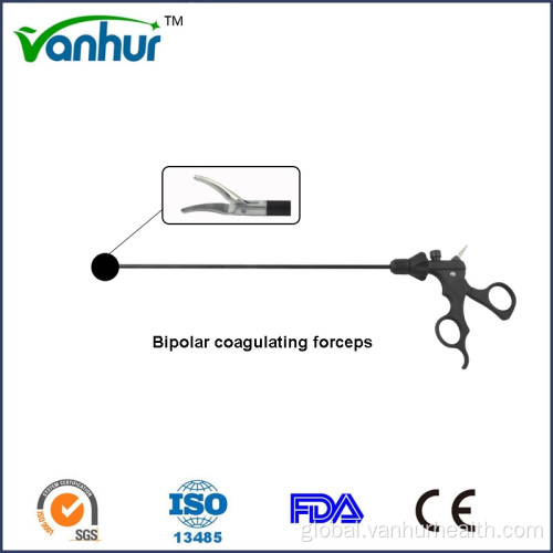 Endoscopic Bipolar Forceps Instrument Laparoscopic Bipolar Coagulating Maryland Forceps Manufactory